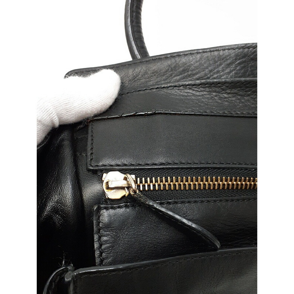 Celine Shopper Tote Shoulder Leather Calfskin Handbag - Picture 6 of 9